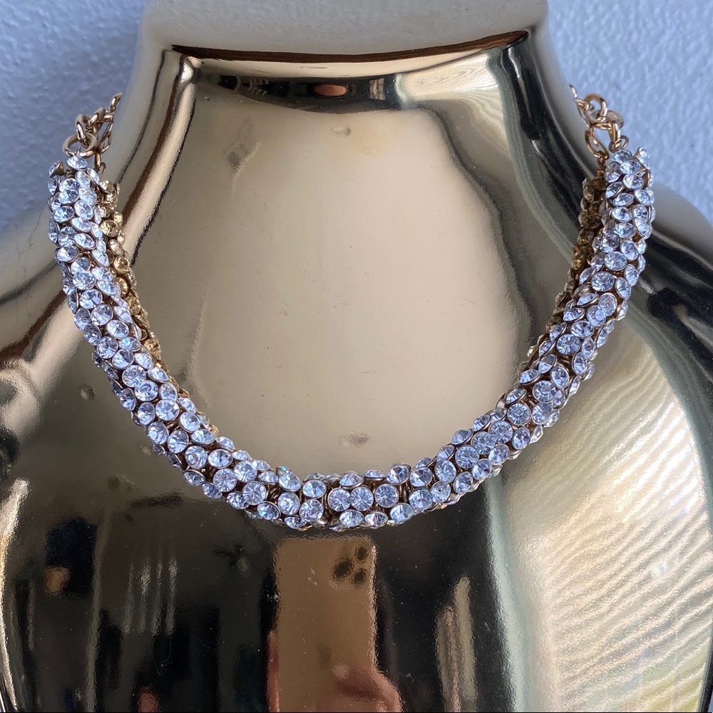 J Crew Crystal Wreath Necklace